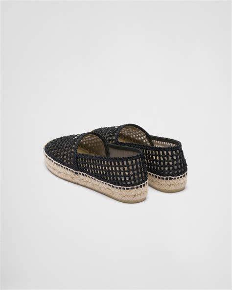 prada raffia espadrilles|Black Crochet Espadrilles .